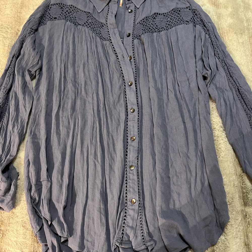 Free People oversized blouse med large